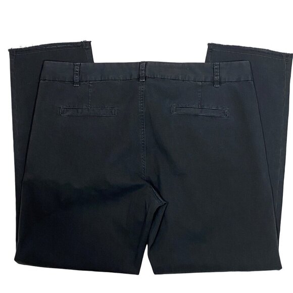 Nili Lotan East Hampton Chino pants charcoal gray women’s 8 slim raw frayed - Picture 6 of 9
